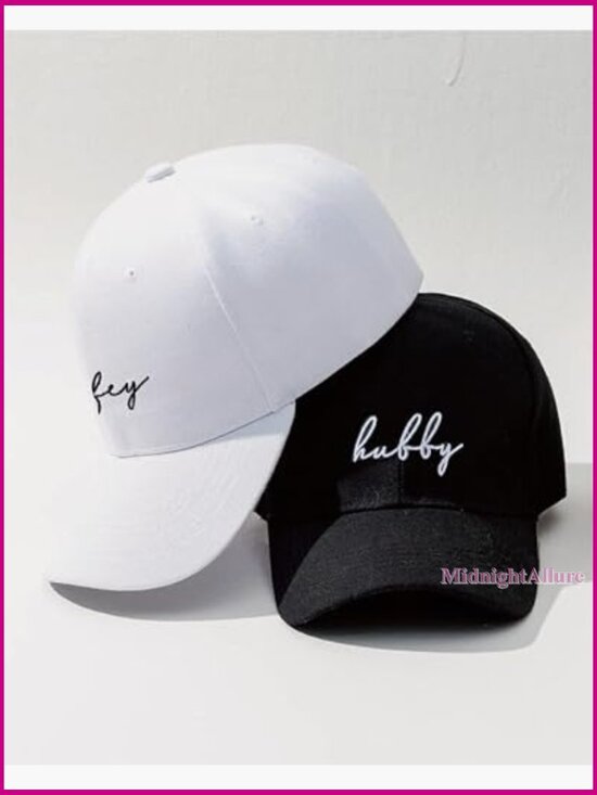 Matching Mr & Mrs Couples Baseball Cap Set Wedding Anniversary Gift